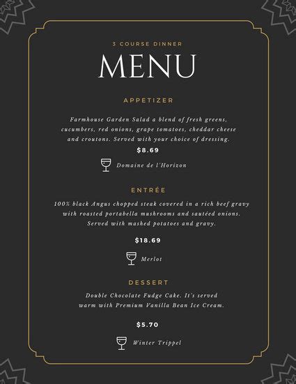 Customize 70 Fancy Menu Templates Online Canva