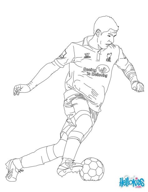 Suarez Soccer Player Coloring Page More Soccer Player And Sports