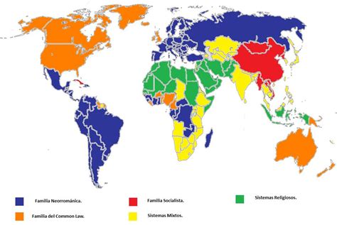 América del norte con respecto a áfrica, india con respecto a noruega y suecia. Sistemas Jurídicos. Noticias: Planisferio con los Sistemas ...