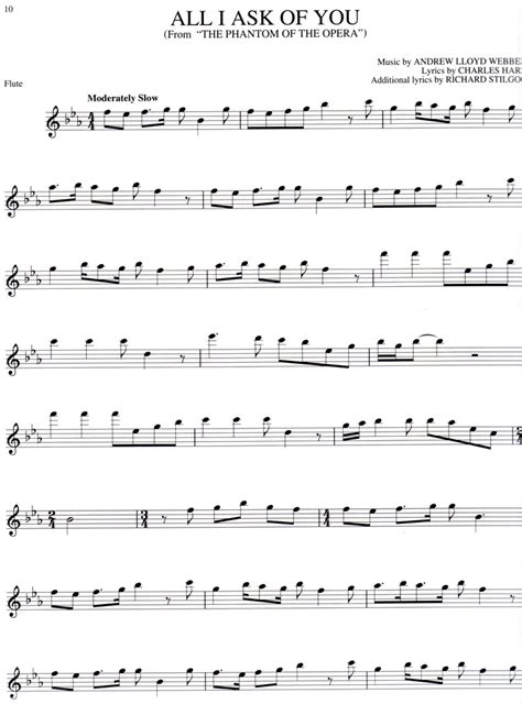 How to read sheet music guide. Free online flute sheet music - Phantom of the Opera