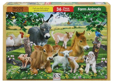 Rgs Group Farm Animals Wooden Puzzle 36 Piece A4 Shop Today Get It