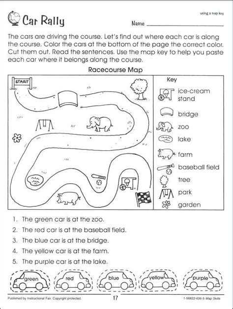 Map Worksheets For Kindergarten