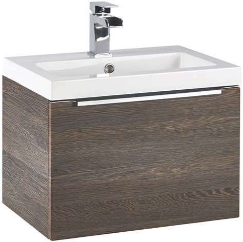 500mm Vanity Unit Cabinet Basin Sink Bathroom Cloakroom Wall Hung Mounted 355d Ebay