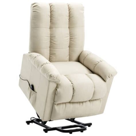 Vidaxl Power Lift Recliner Cream Fabric 1 Pcs Kroger