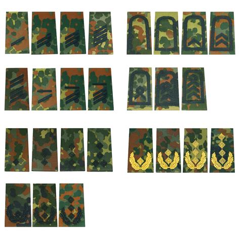 German Rank Insignia Flecktarn Velcro German Rank Insignia Flecktarn