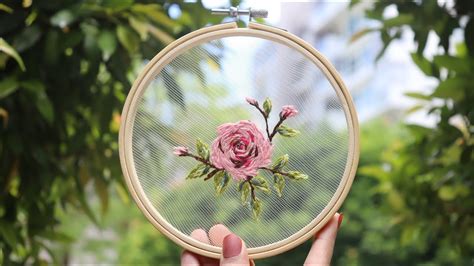 How To Embroider On Tulle Tulle Embroidery Youtube