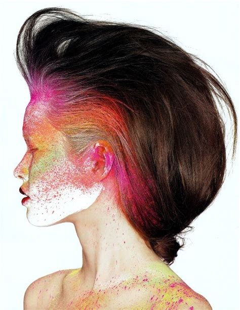 Splatter Neon Makeup Makeup Beauty Editorial