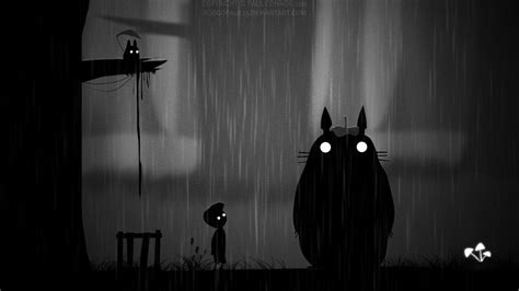Black And White Studio Ghibli Wallpapers Top Free Black And White