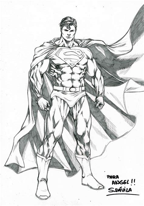 Superman In Sergio Davilas Commissions Comic Art Gallery Room Drawing Superheroes Comic Art