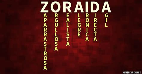 Qué significa zoraida