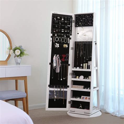 Maybe you would like to learn more about one of these? SONGMICS Espejo joyero Giratorio a 360º Armario de pie ...
