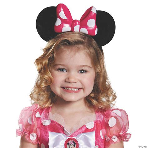Girls Pink Minnie Mouse Lite Up Ears Oriental Trading