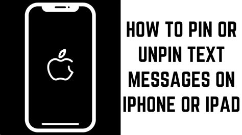 How To Pin And Unpin Text Messages On Iphone Or Ipad Youtube