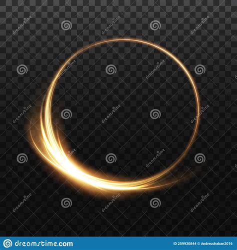 Golden Glowing Shiny Spiral Lines Round Frames Vector Background