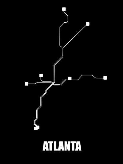 Atlanta Subway Map Iii Prints Naxart