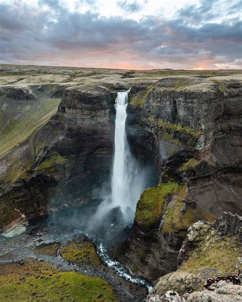 Haifoss Waterfall Photography Vacation Spots Iceland Waterfalls