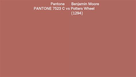 Pantone 7523 C Vs Benjamin Moore Potters Wheel 1294 Side By Side