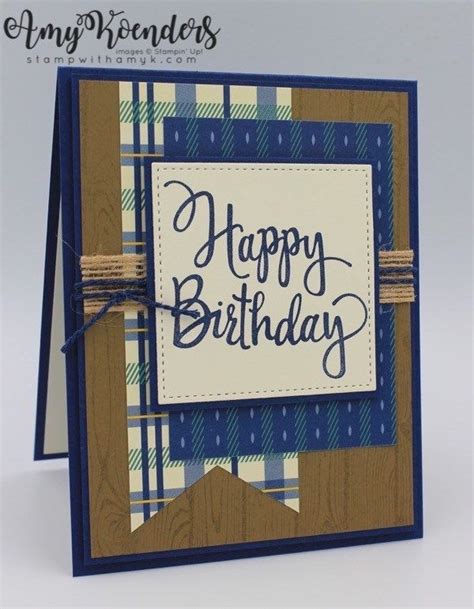 Stampin Up Stylized Birthday For The Inkin Krew Blog Hop Masculine