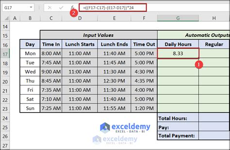 How To Calculate Hours Worked And Overtime Using Excel Formula