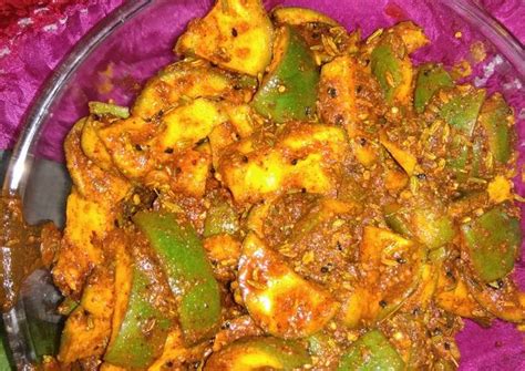 Aam Ka Achaar Or Raw Mango Pickle Recipe By Manishas Desi Kitchen