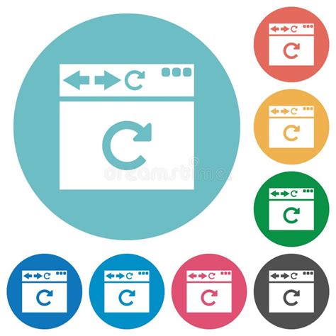Browser Reload Color Glass Buttons Stock Vector Illustration Of Fresh
