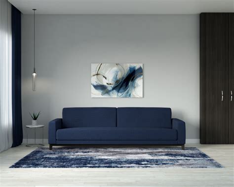 What Color Goes With Navy Blue Sofa