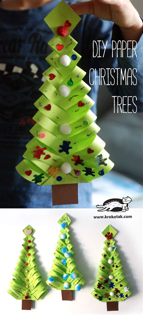 Krokotak Diy Paper Christmas Trees