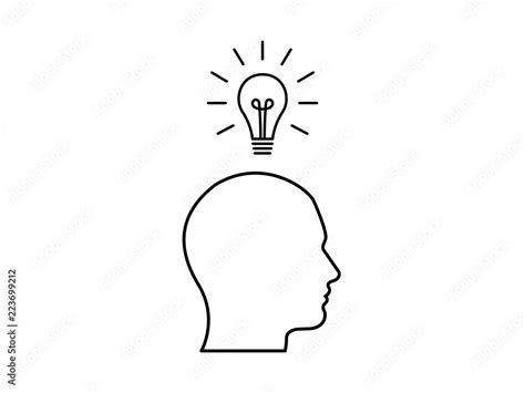 Light Bulb Idea Head