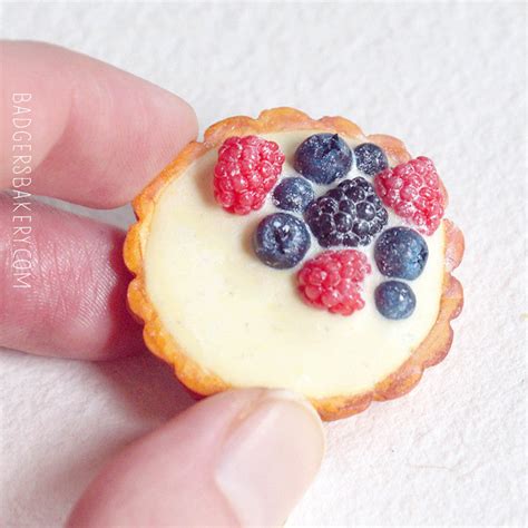 Miniature Forest Fruit Tartlet Any Scale Doll And Dollhouse Food Badger S Bakery