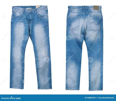 Denim Male Jeans Isolated Stock Photo Image Of Plain 90886294