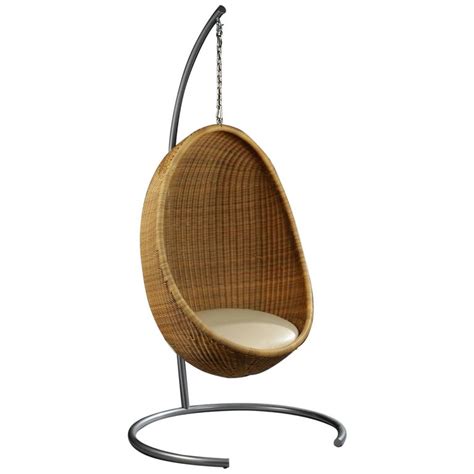 Great for patios, porches or lawns, this chair is also a chic seat for your living room or bedroom. 1950s Nanna and Jorgen Ditzel Design Hanging Rattan Egg ...