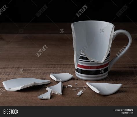 Close Broken Cup On Image And Photo Free Trial Bigstock