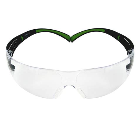 3m securefit 400 series black neon green frame with anti fog lens safety eyewear 3 pack multi
