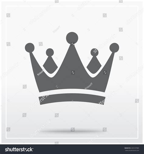 Crown Flat Icon Graphical Symbol Greatness Stock Vector Royalty Free