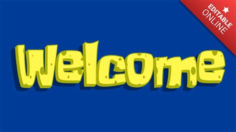 Welcome Text Effect Generator