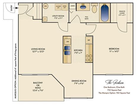 6 guests · 1 bedroom · 4 beds · 2 baths. "Gorham" One Bedroom 722 sq. ft. | Townhomes for rent, Spa ...