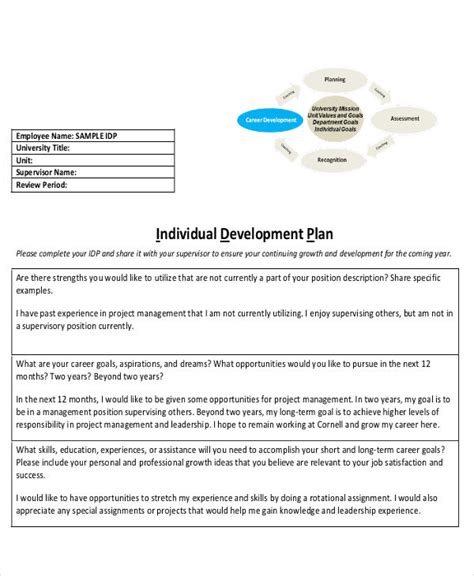 Individual Development Plan 18 Examples Format Pdf Examples