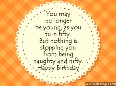 50th Birthday Quotes And Wishes For Naughty At 50