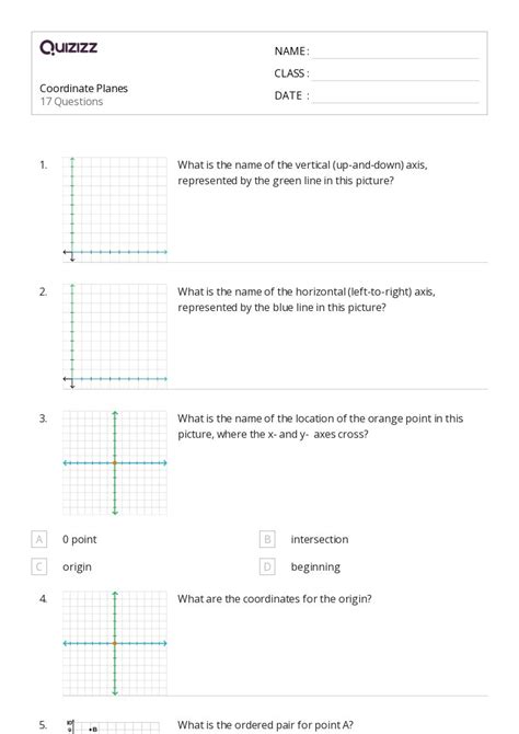 50 Coordinate Planes Worksheets For 5th Class On Quizizz Free