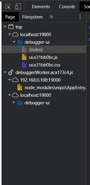 Reactjs All Files Are Not Showing Up In React Native Chrome Debugger
