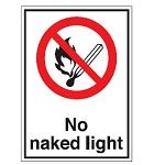 Safety Sign No Naked Light Markertech Uk