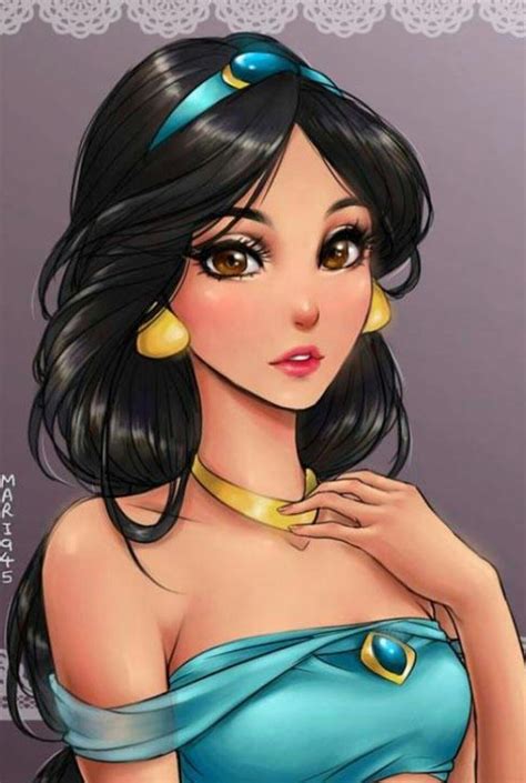 Jasmine Disney Princess Anime Version Arte De Princesas Disney Personagens Disney