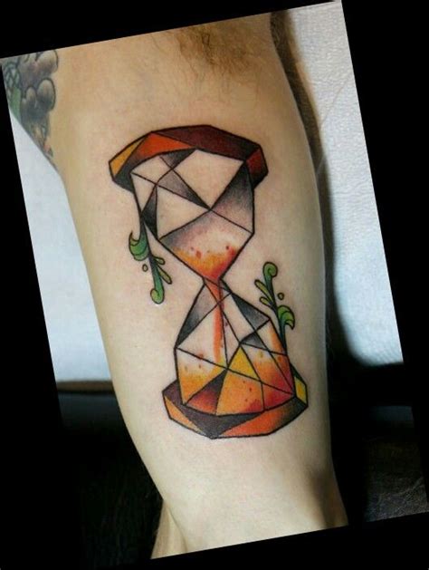 Geometric Hourglass Tattoo By Deanna Wardin Hourglass Tattoo Tattoos