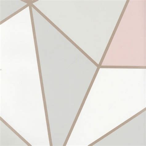 Apex Geometric Design Fine Decor Wallpaper Fd41993 Pink And Grey