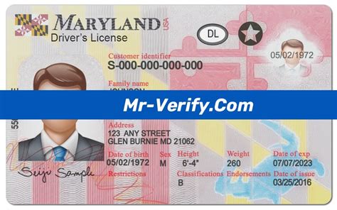 Maryland Driver License Psd Template New Mr Verify