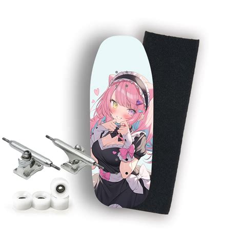 Professional Fingerboard Complete Anime Girl Pink Hair Xflippro