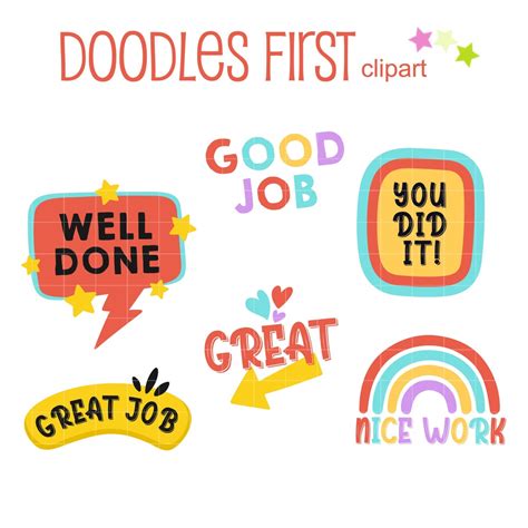 Great Job Banner Digital Clip Art For Scrapbooking Card Making Etsy