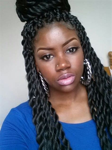 Flat twist hairstyles creativity knows no bounds when it comes to natural hairstyles for longer hair or those with extensions. mbo Twists Jumbo Senegalese Twists Big Twist Braids ...
