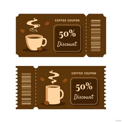 Coffee Coupon Vector In Illustrator Svg  Eps Png Download