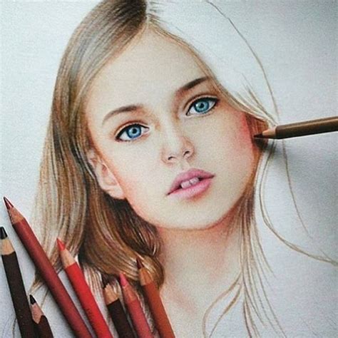 Drawing realistic faces with colored pencils : Colored pencil piece by @marat_art | tag and share if you ...